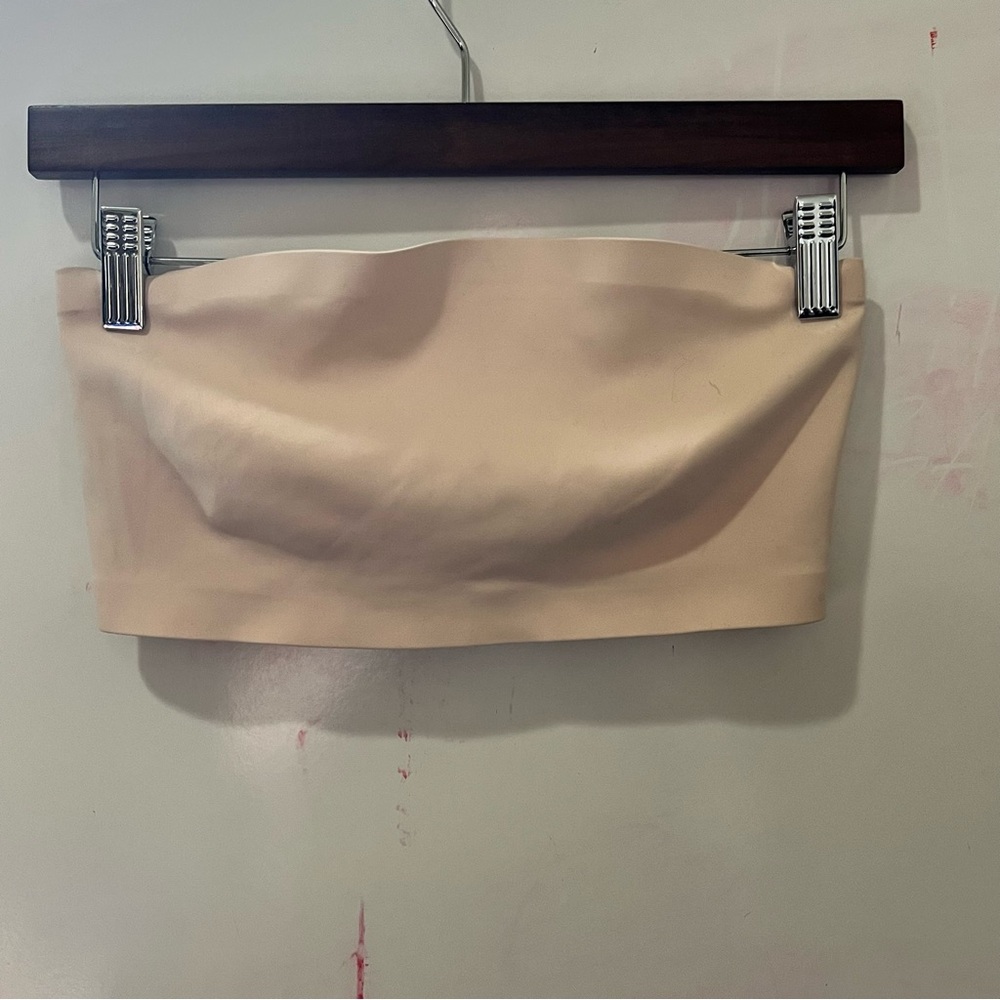 Free People Nude Beige Strapless Bandeau